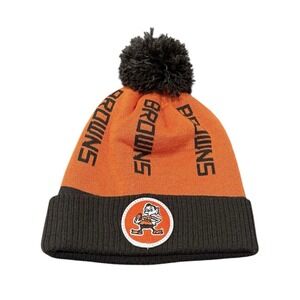 Cleveland Browns Mitchell & Ness Winter Beanie Pom Hat Cap NFL Football Adult